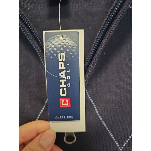 Chaps Golf Sweater Vest Quarter-Zip Sleeveless Knit Pullover Men’s Medium - Picture 6 of 13